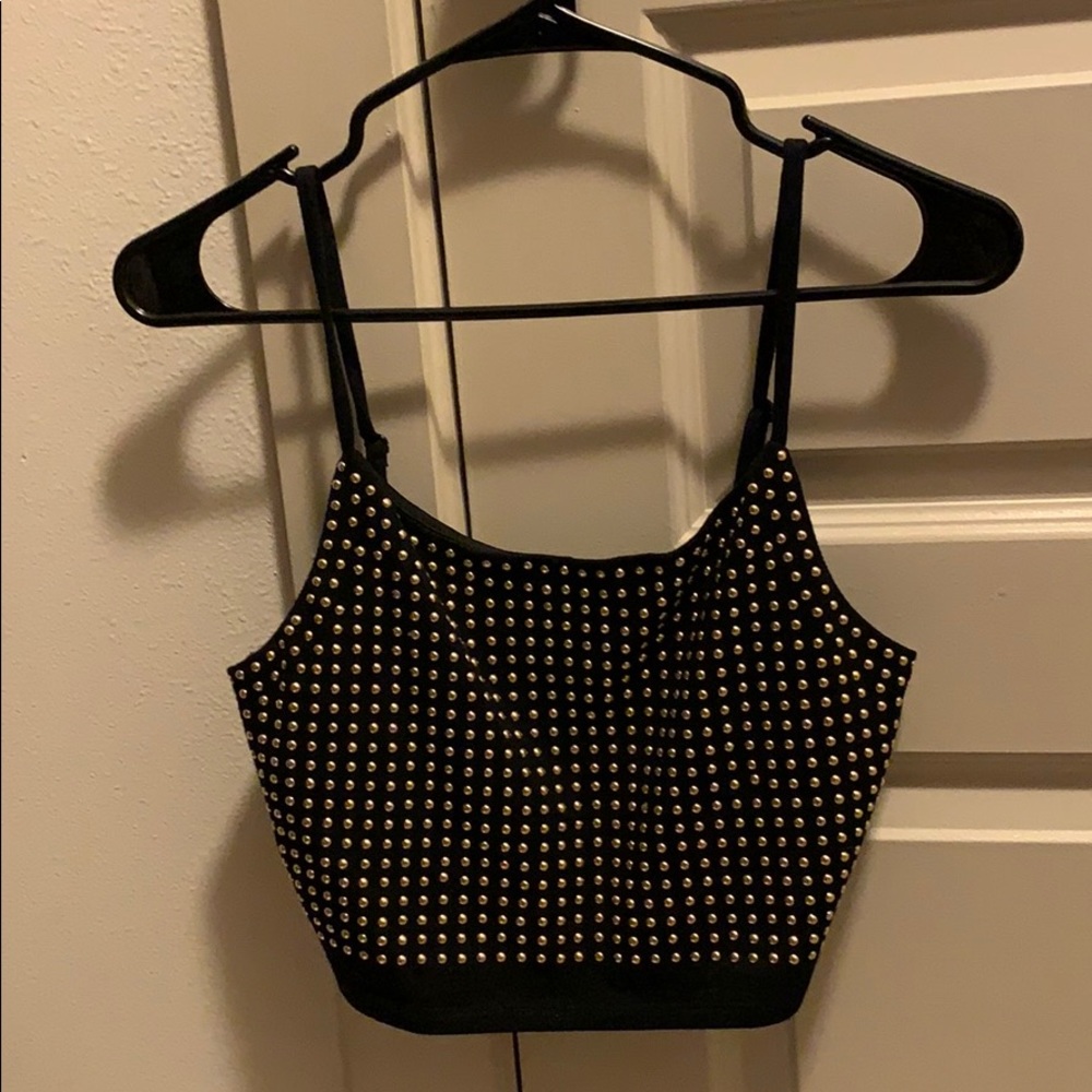 Gold stud crop top